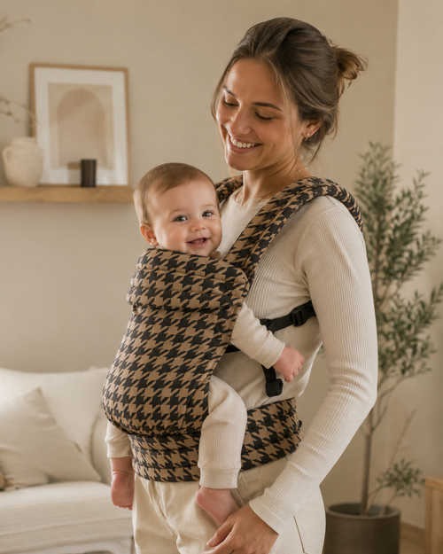 Porte bébé physiologique moka
